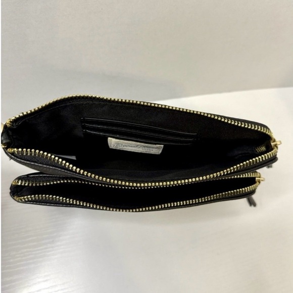 Universal Thread Double Zip Black Wristlet Clutch Wallet NWOT - Picture 5 of 6